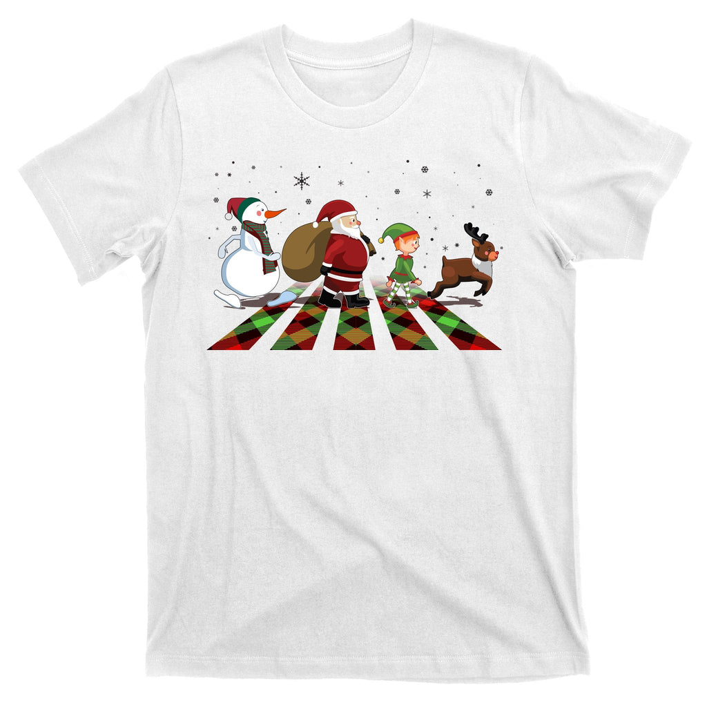 Cute Funny Christmas Road Frosty Santa Elf Reindeer T-Shirt product image 11