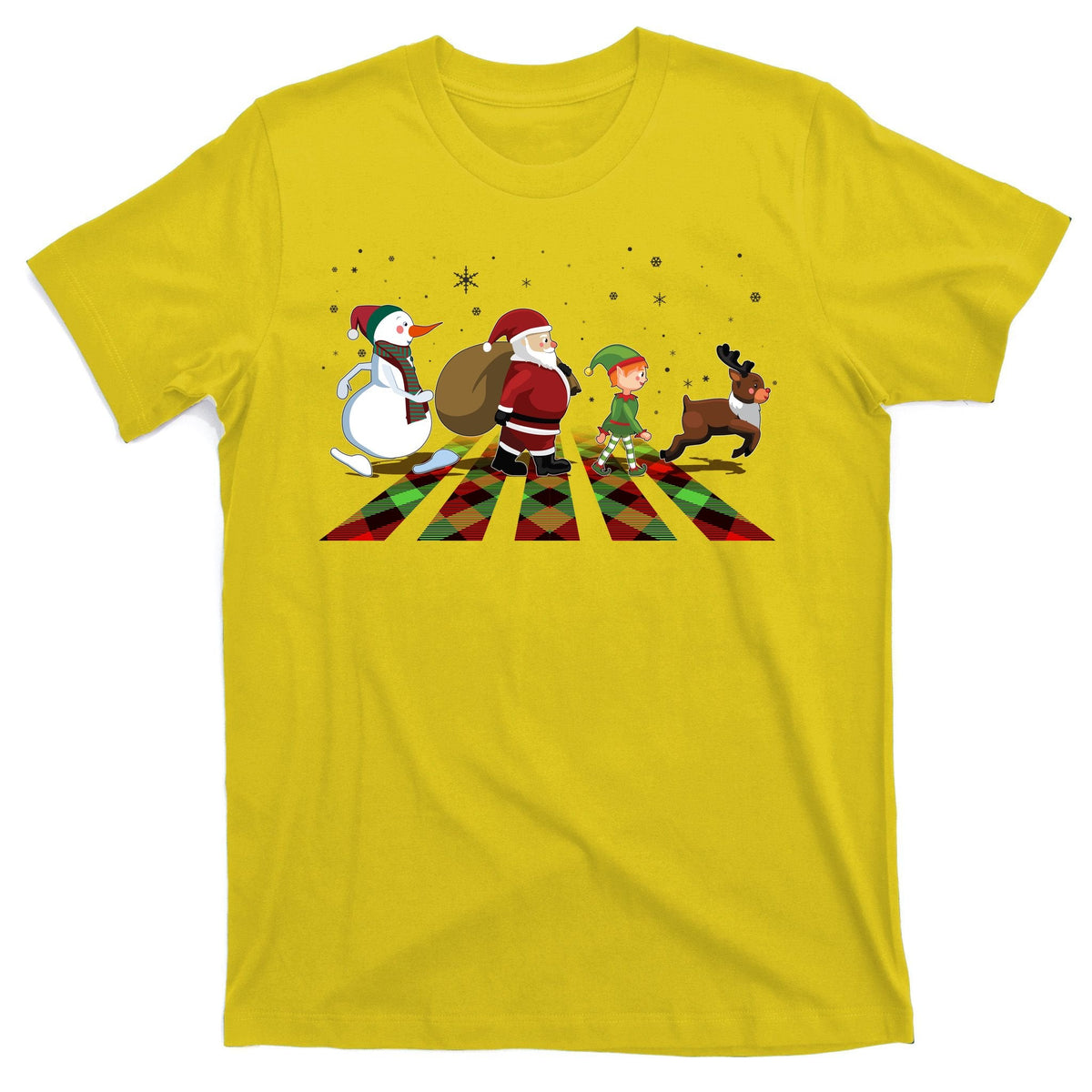 Cute Funny Christmas Road Frosty Santa Elf Reindeer T-Shirt product image 3