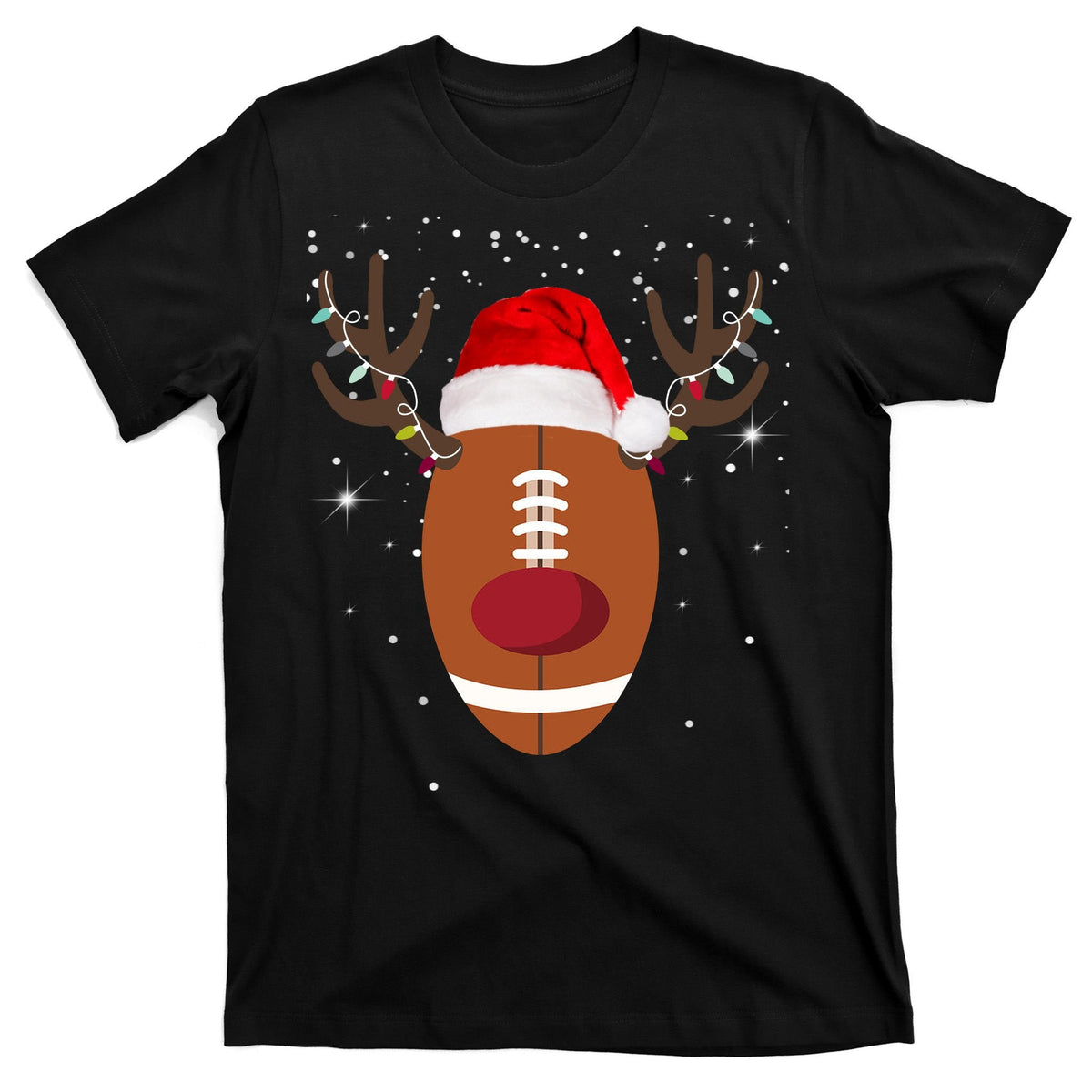Christmas Football Reindeer T-Shirt product image 7