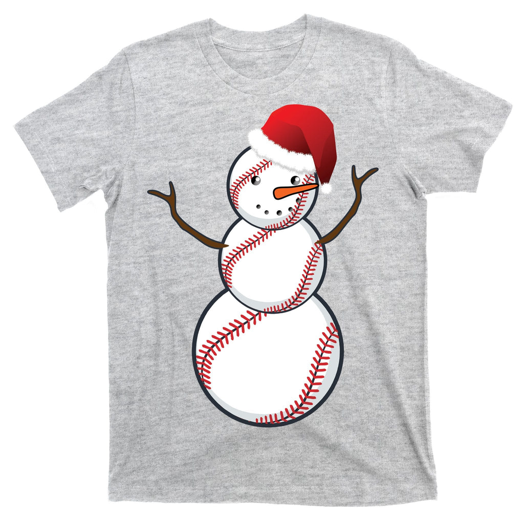 Christmas Baseball Snowman T-Shirt product image 9