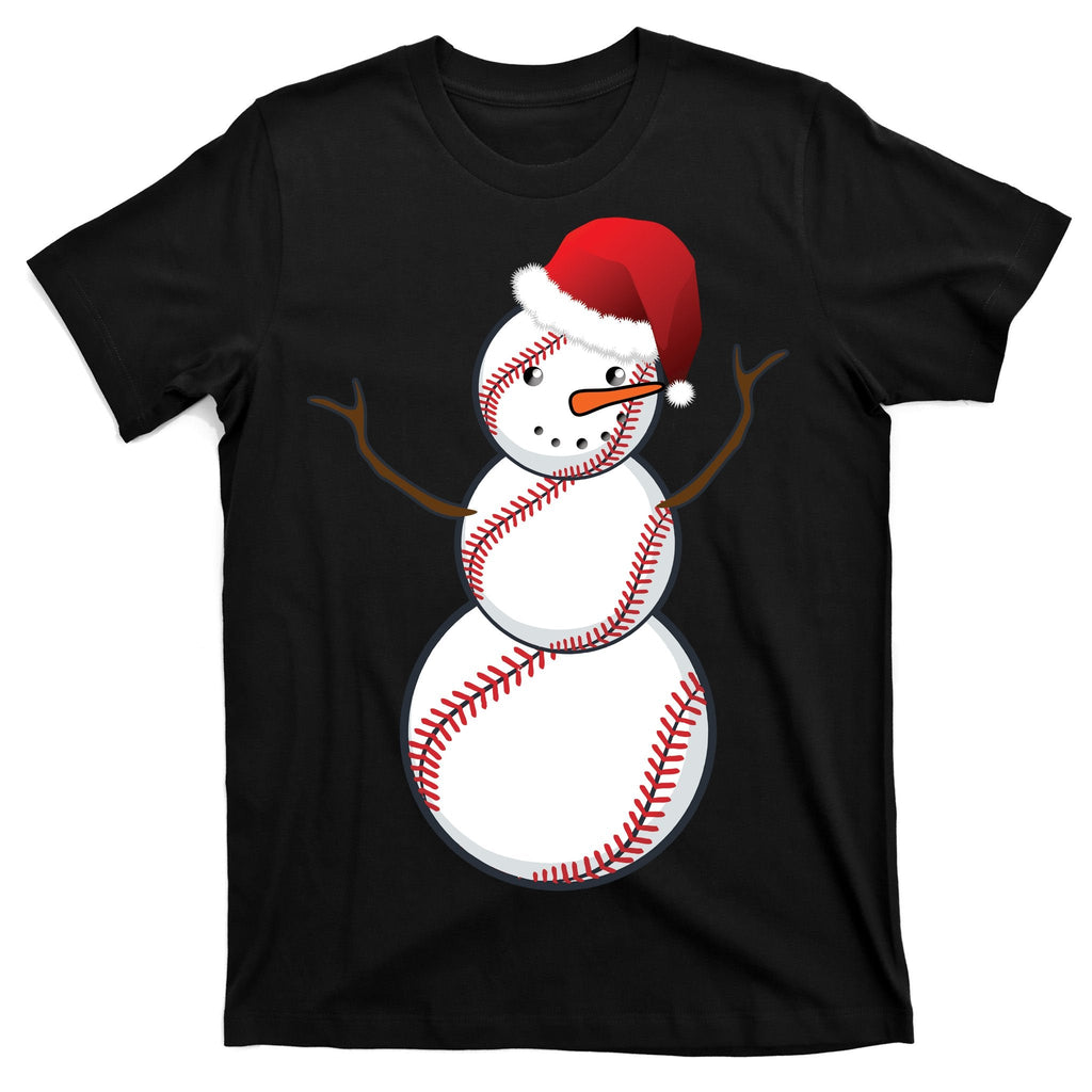 Christmas Baseball Snowman T-Shirt product image 7