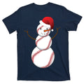 Christmas Baseball Snowman T-Shirt product image 1