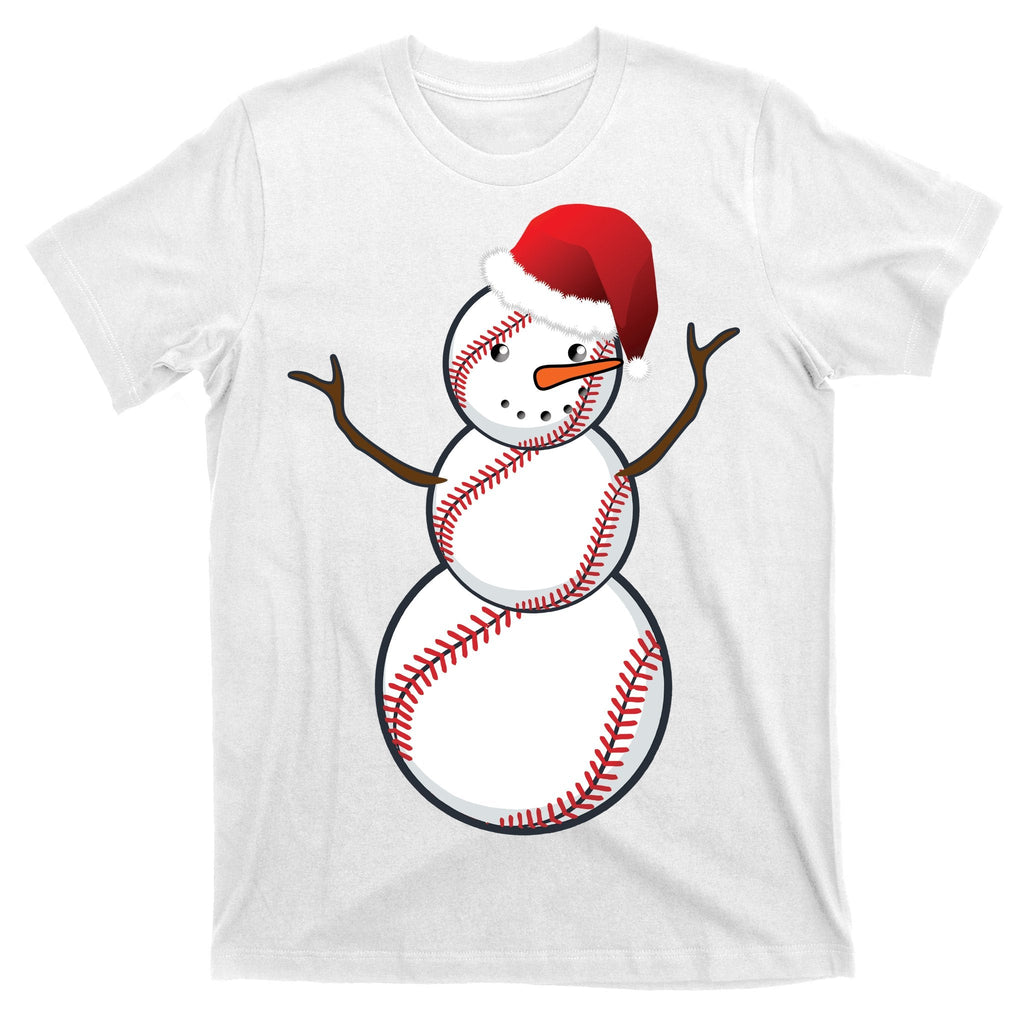 Christmas Baseball Snowman T-Shirt product image 11