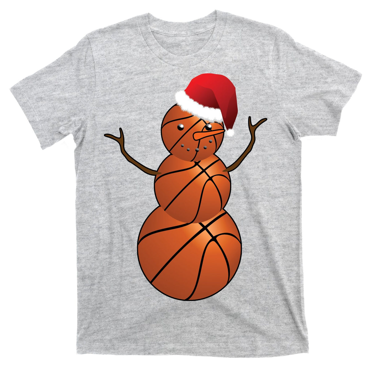 Christmas Basketball Snowman T-Shirt product image 9