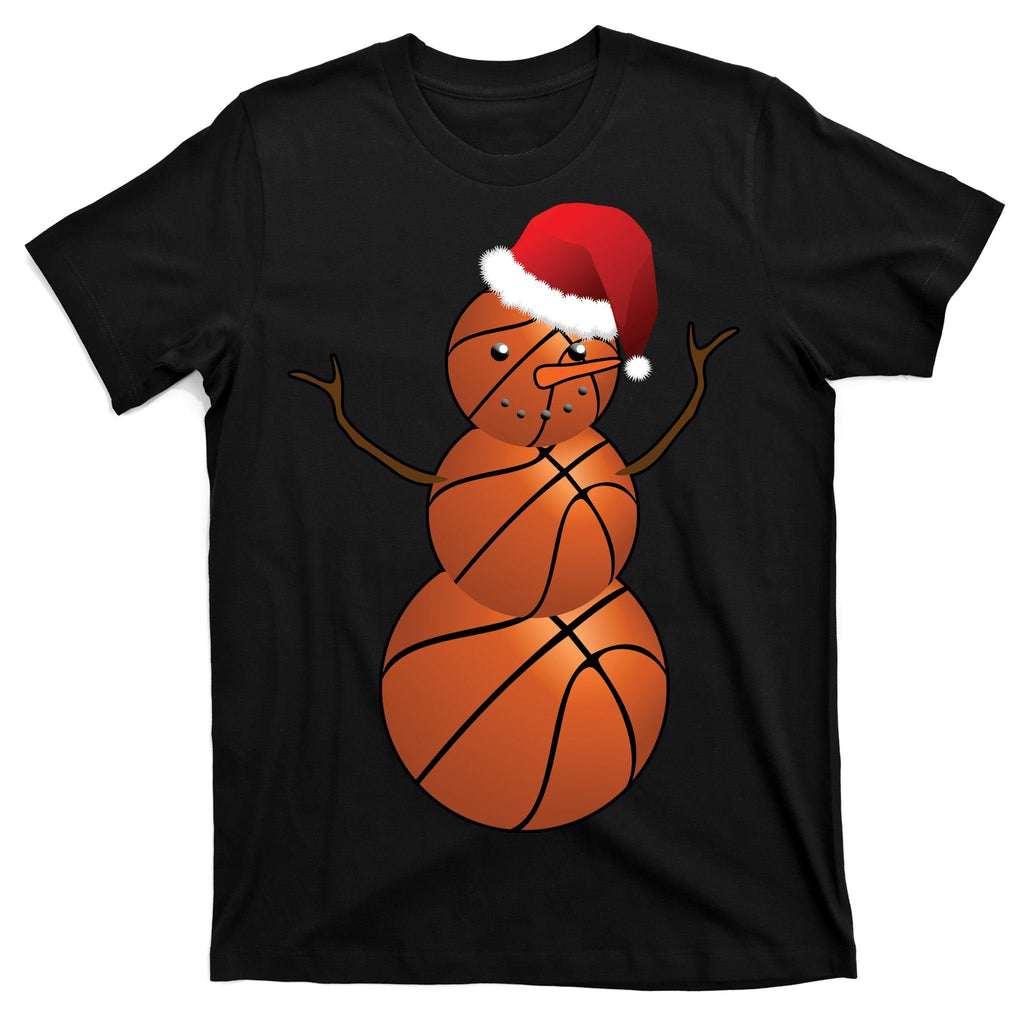 Christmas Basketball Snowman T-Shirt product image 7