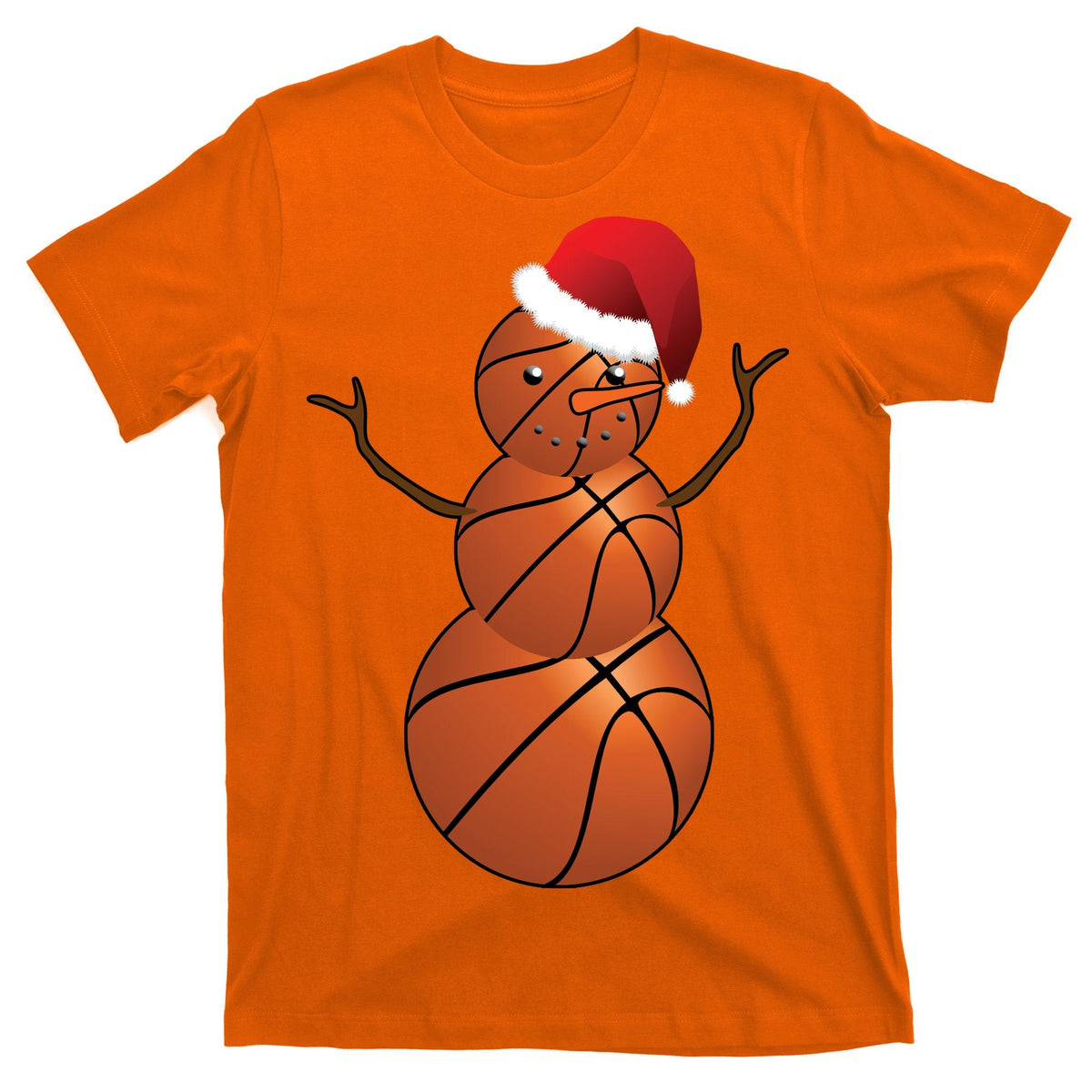 Christmas Basketball Snowman T-Shirt product image 5