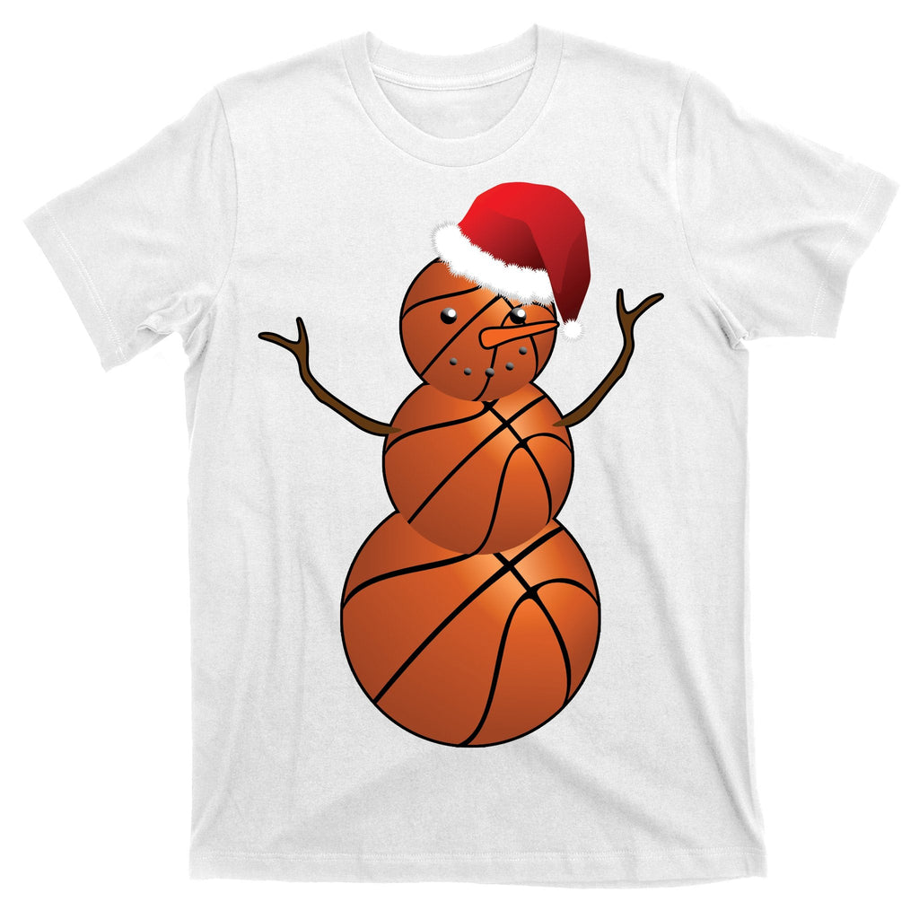 Christmas Basketball Snowman T-Shirt product image 11