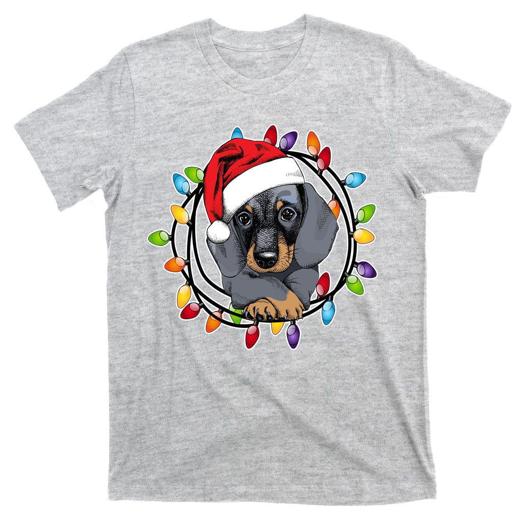 Christmas Dachshund Lights T-Shirt