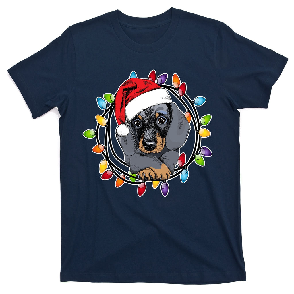 Christmas Dachshund Lights T-Shirt