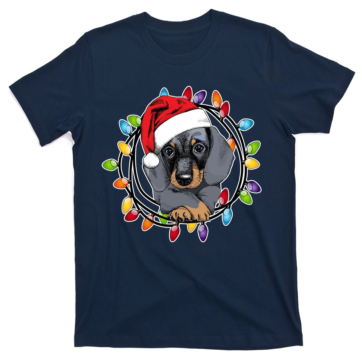 Christmas Dachshund Lights T-Shirt