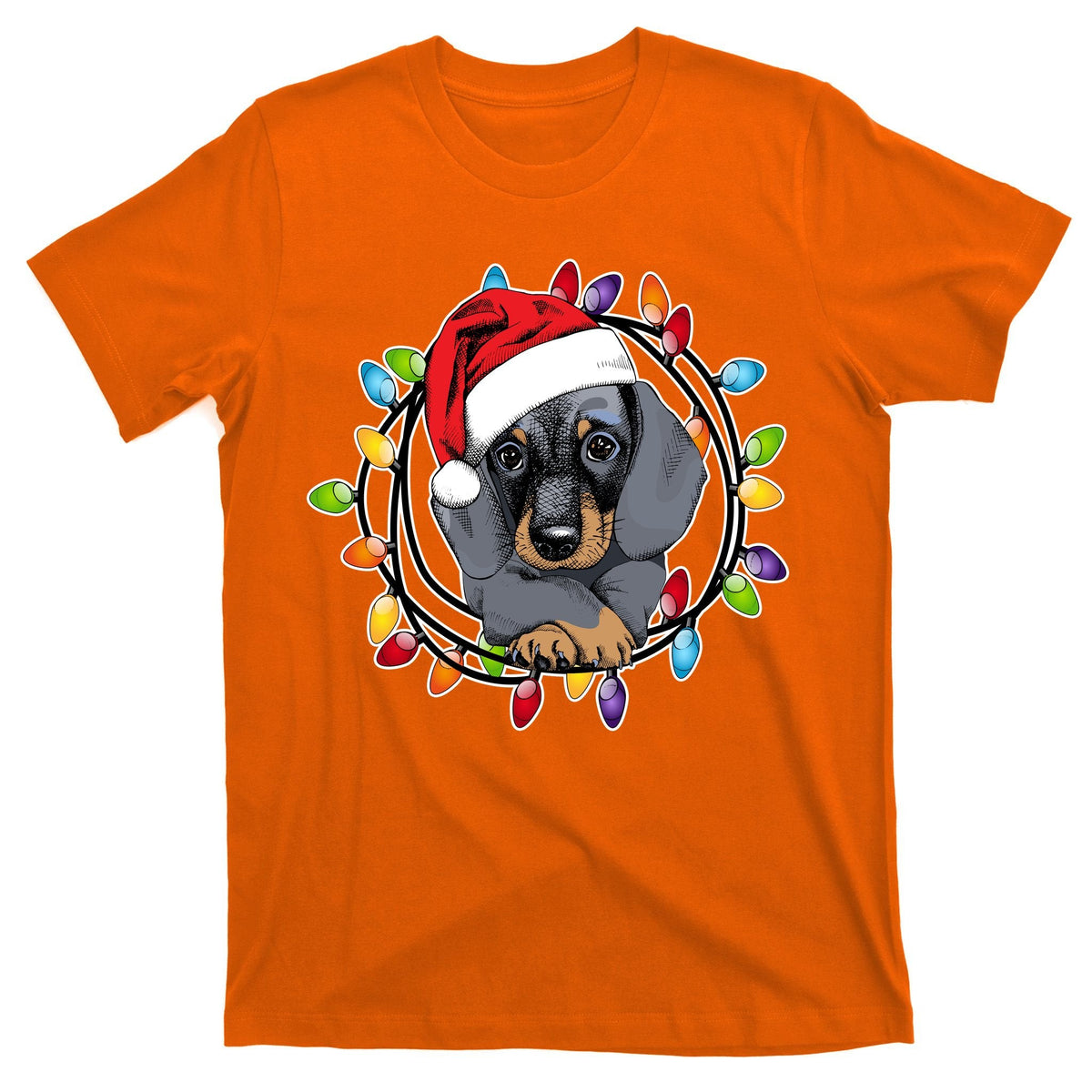 Christmas Dachshund Lights T-Shirt
