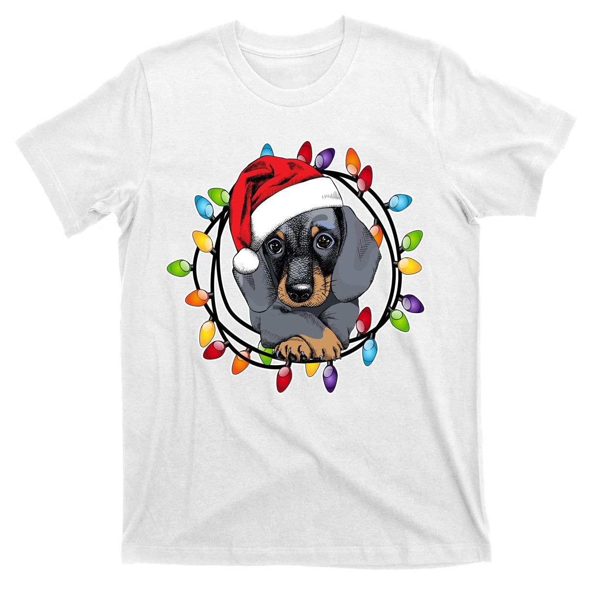 Christmas Dachshund Lights T-Shirt