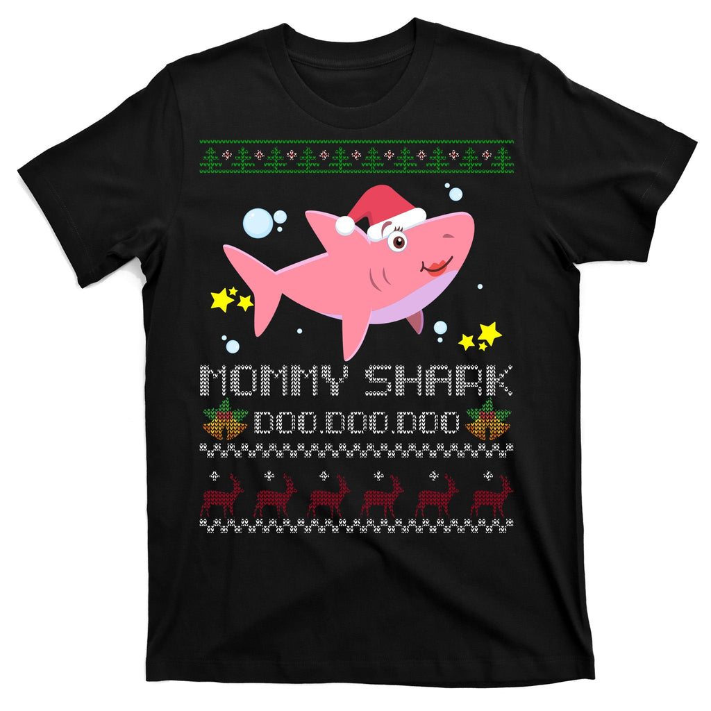 Christmas Mommy Shark T-Shirt product image 7