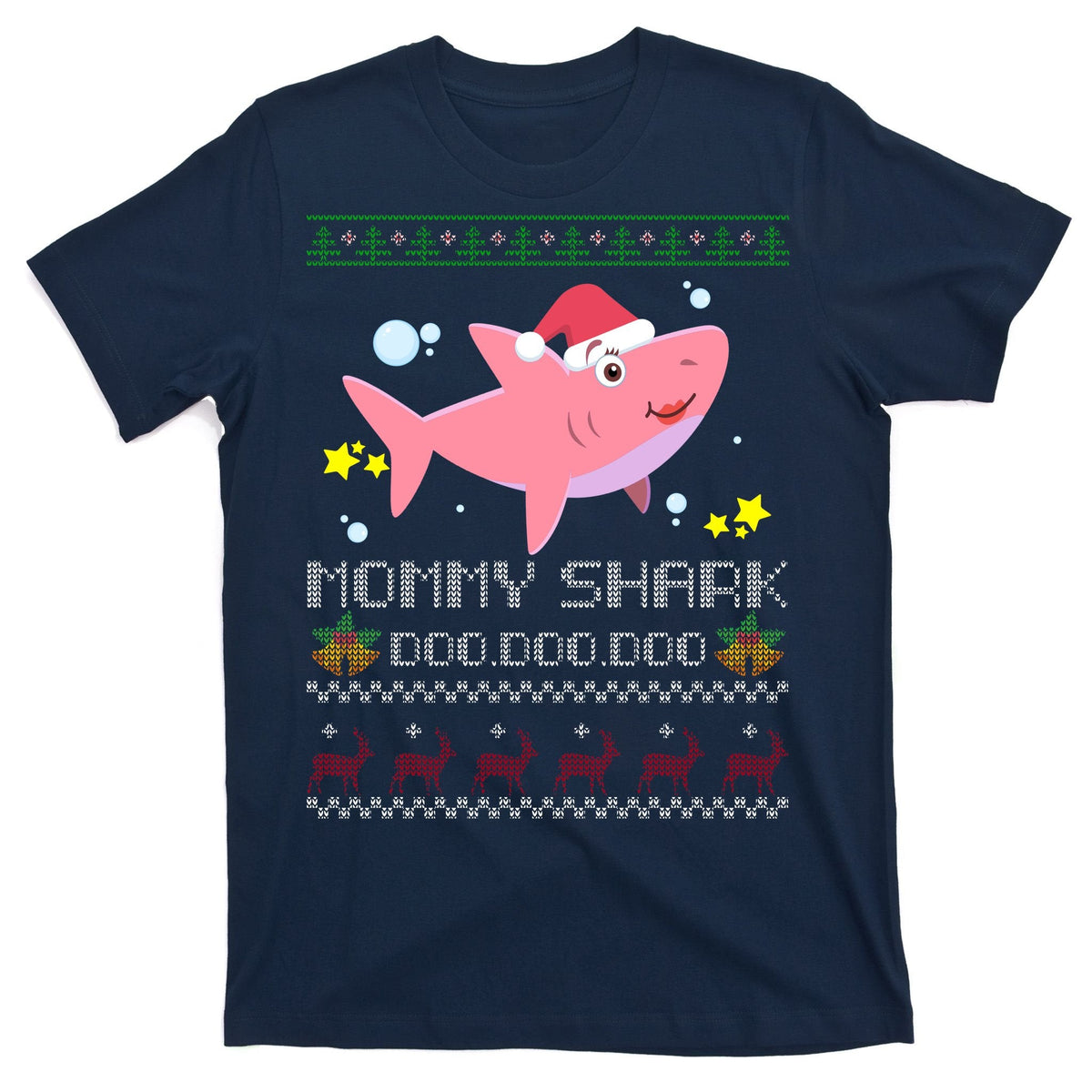 Christmas Mommy Shark T-Shirt product image 1