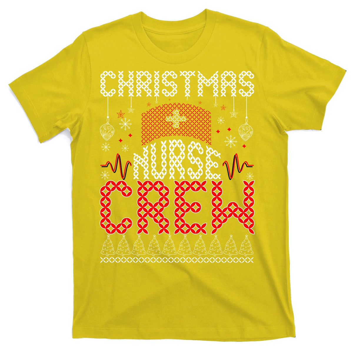 Christmas Nurse Crew Ugly Sweater RN T-Shirt product image 3