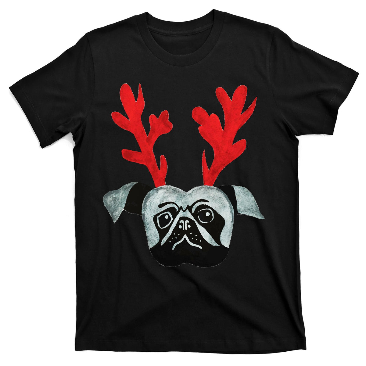 Christmas Pug Reindeer T-Shirt product image 7