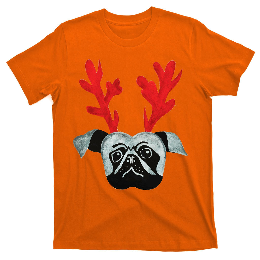 Christmas Pug Reindeer T-Shirt product image 5