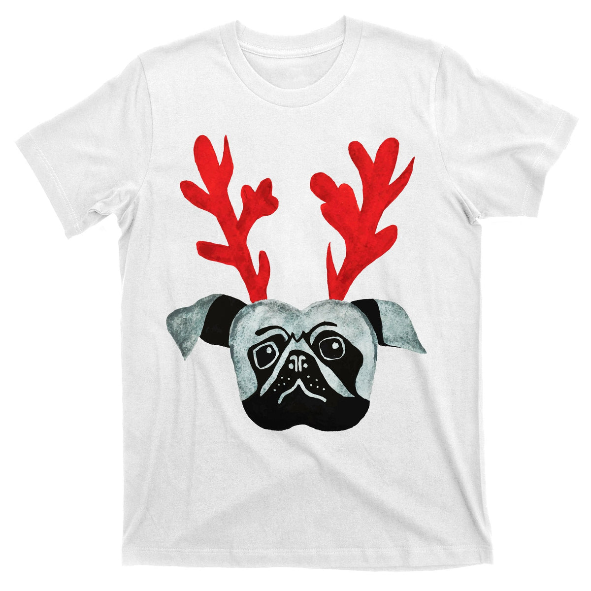 Christmas Pug Reindeer T-Shirt product image 11