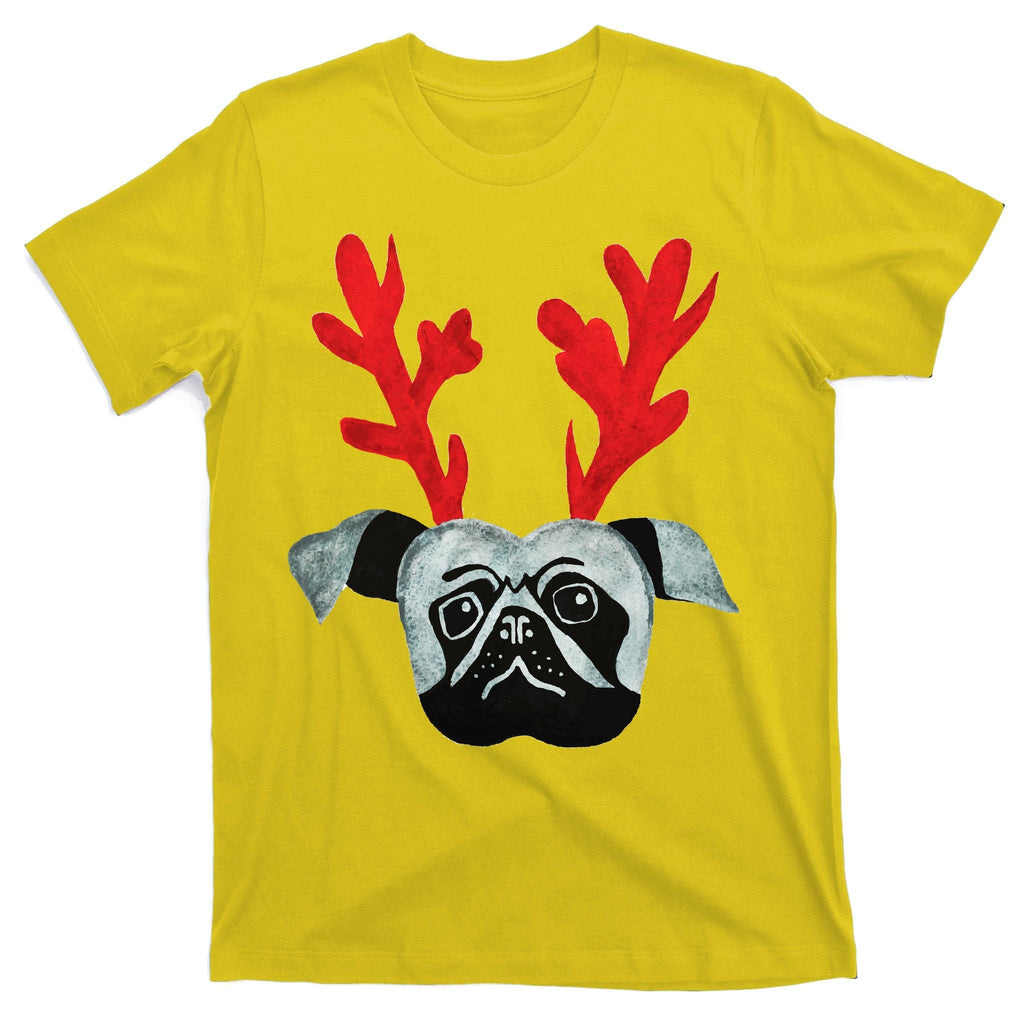 Christmas Pug Reindeer T-Shirt product image 3