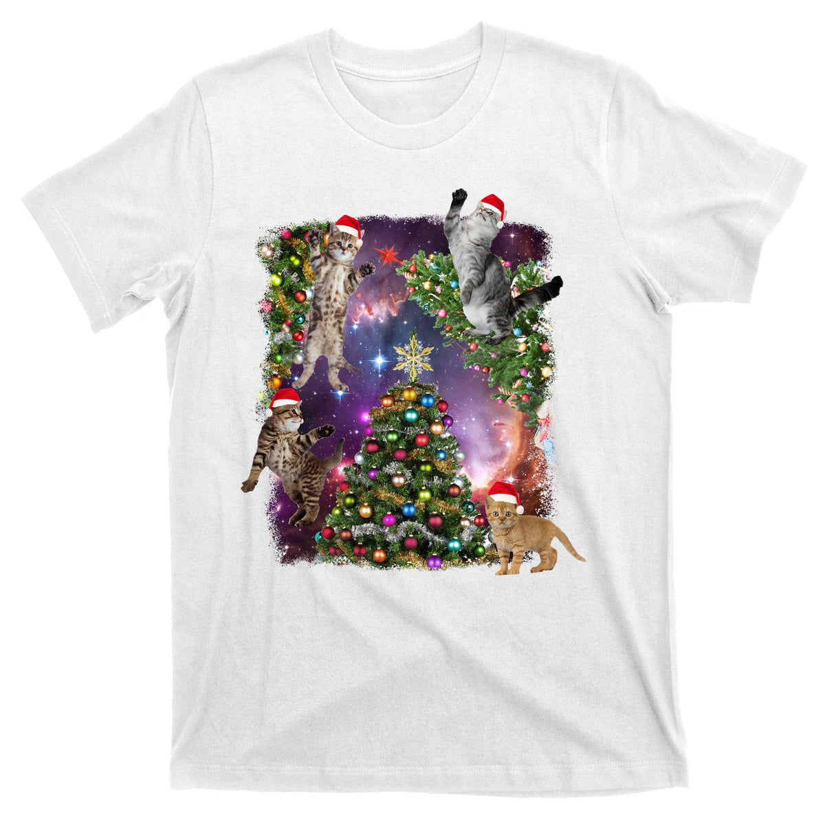 Christmas Space Cats T-Shirt product image 11
