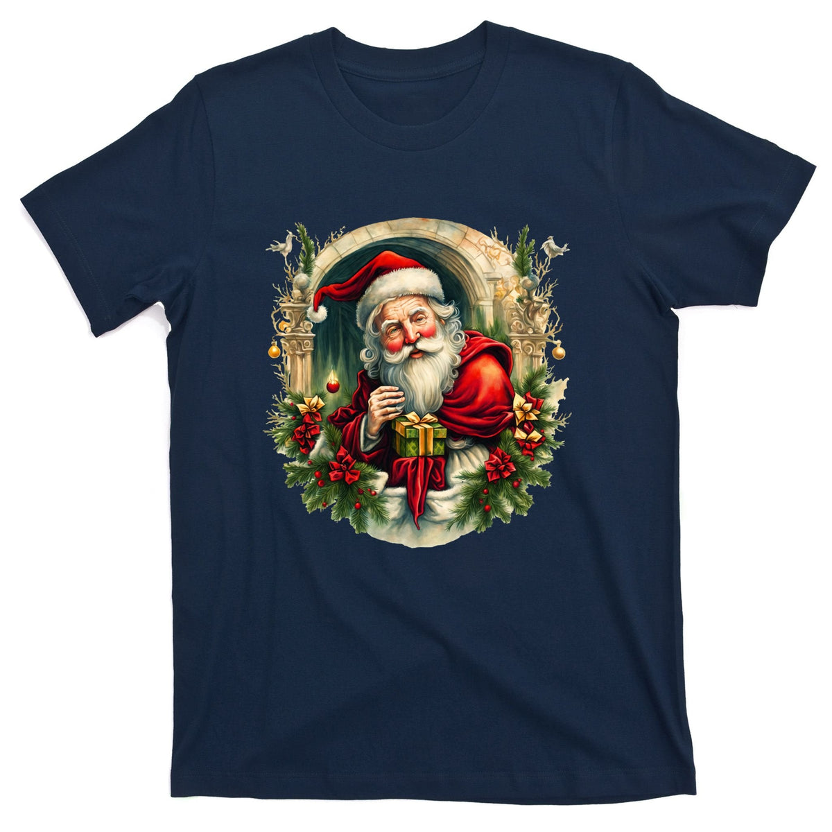 Christmas Spirit Santa Illustration T-Shirt product image 1