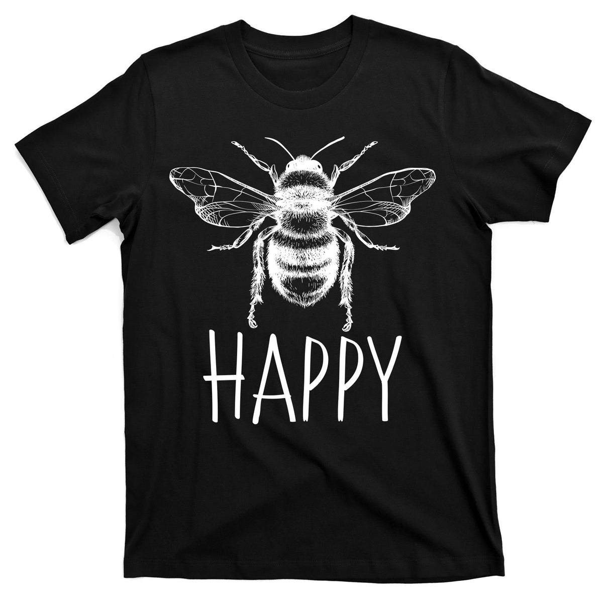 Cute Vintage Bee Happy T-Shirt product image 7