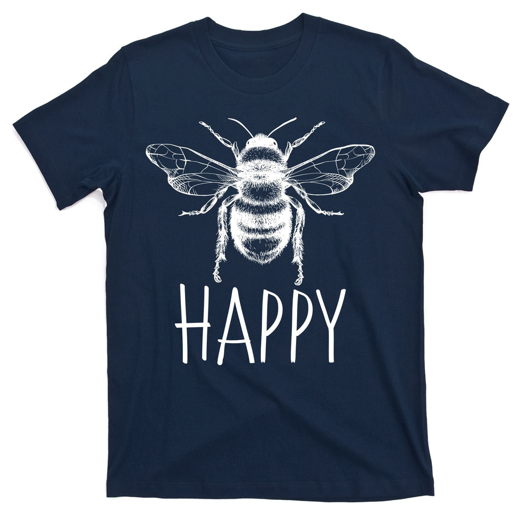 Cute Vintage Bee Happy T-Shirt product image 1