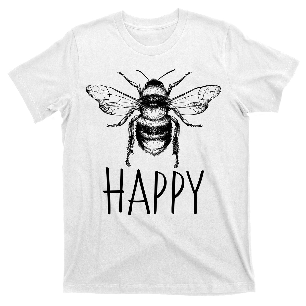 Cute Vintage Bee Happy T-Shirt product image 11