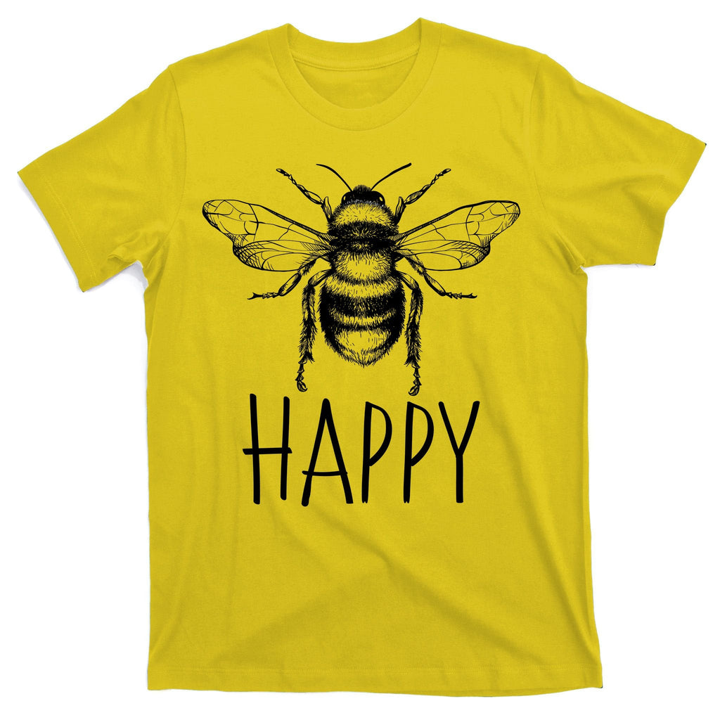 Cute Vintage Bee Happy T-Shirt product image 3