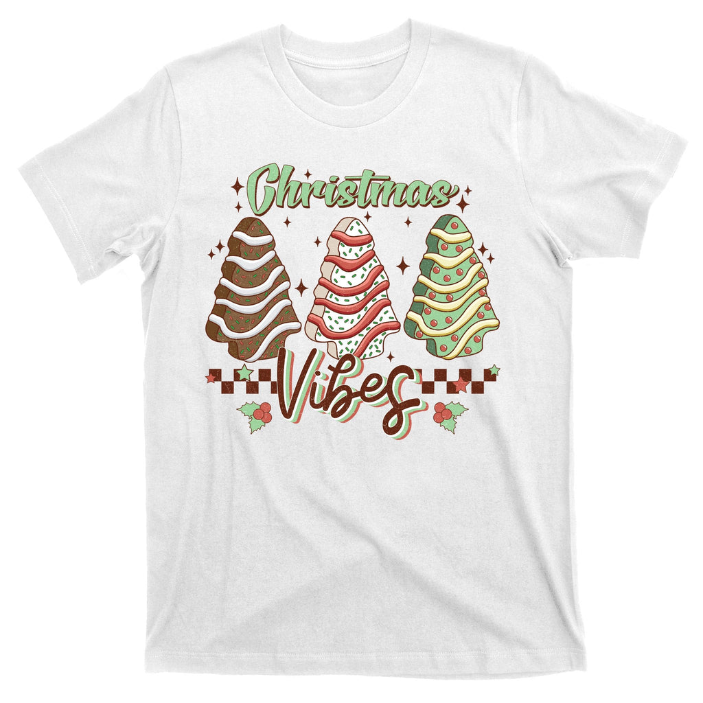 Christmas Vibes Cookie Tree Retro T-Shirt product image 5