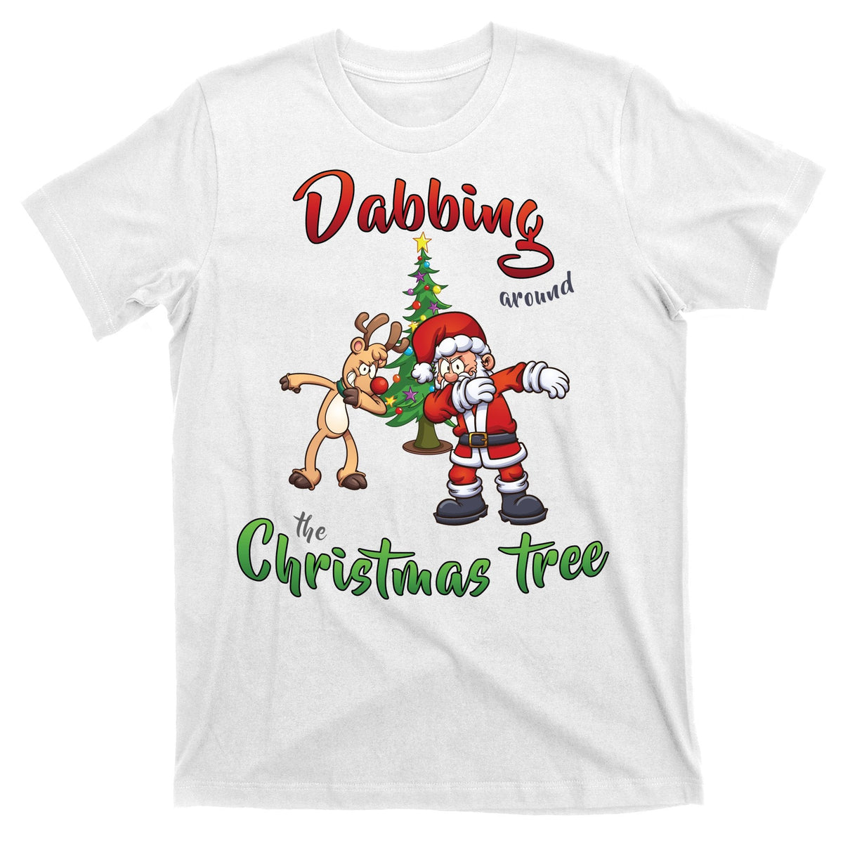 Dabbing Around The Christmas Tree T-Shirt product image 11