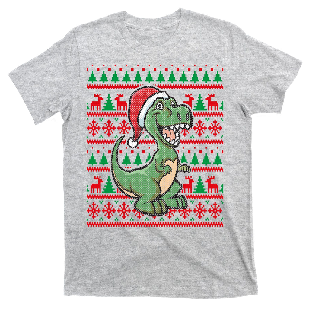 Dinosaur Ugly Christmas T-Shirt product image 9