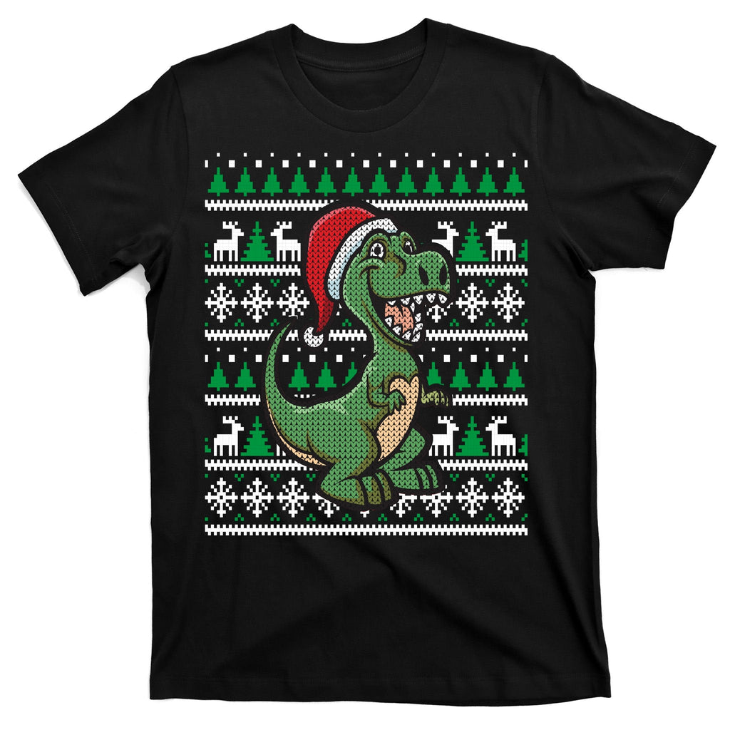 Dinosaur Ugly Christmas T-Shirt product image 7