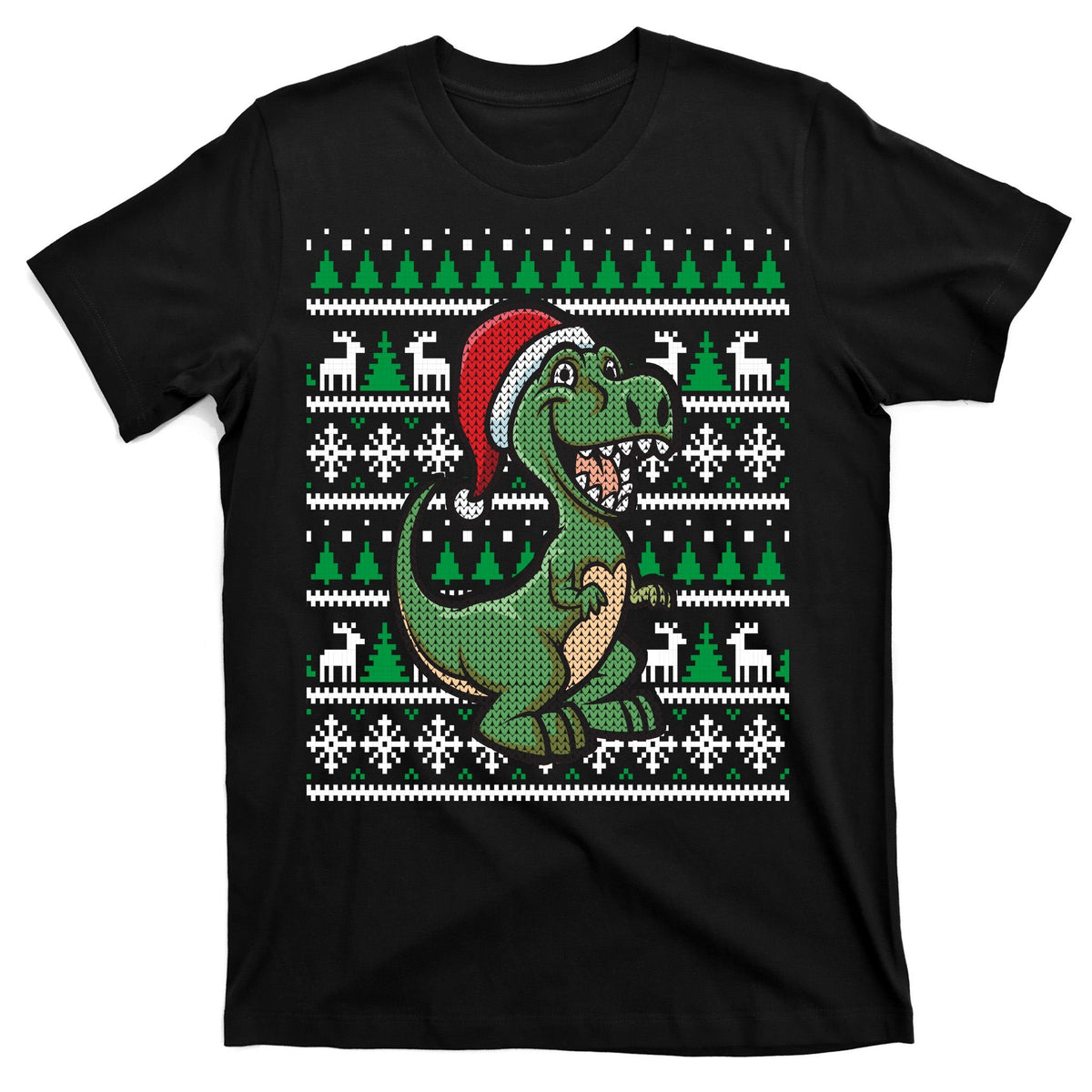 Dinosaur Ugly Christmas T-Shirt product image 7