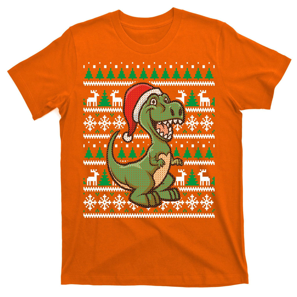 Dinosaur Ugly Christmas T-Shirt product image 5