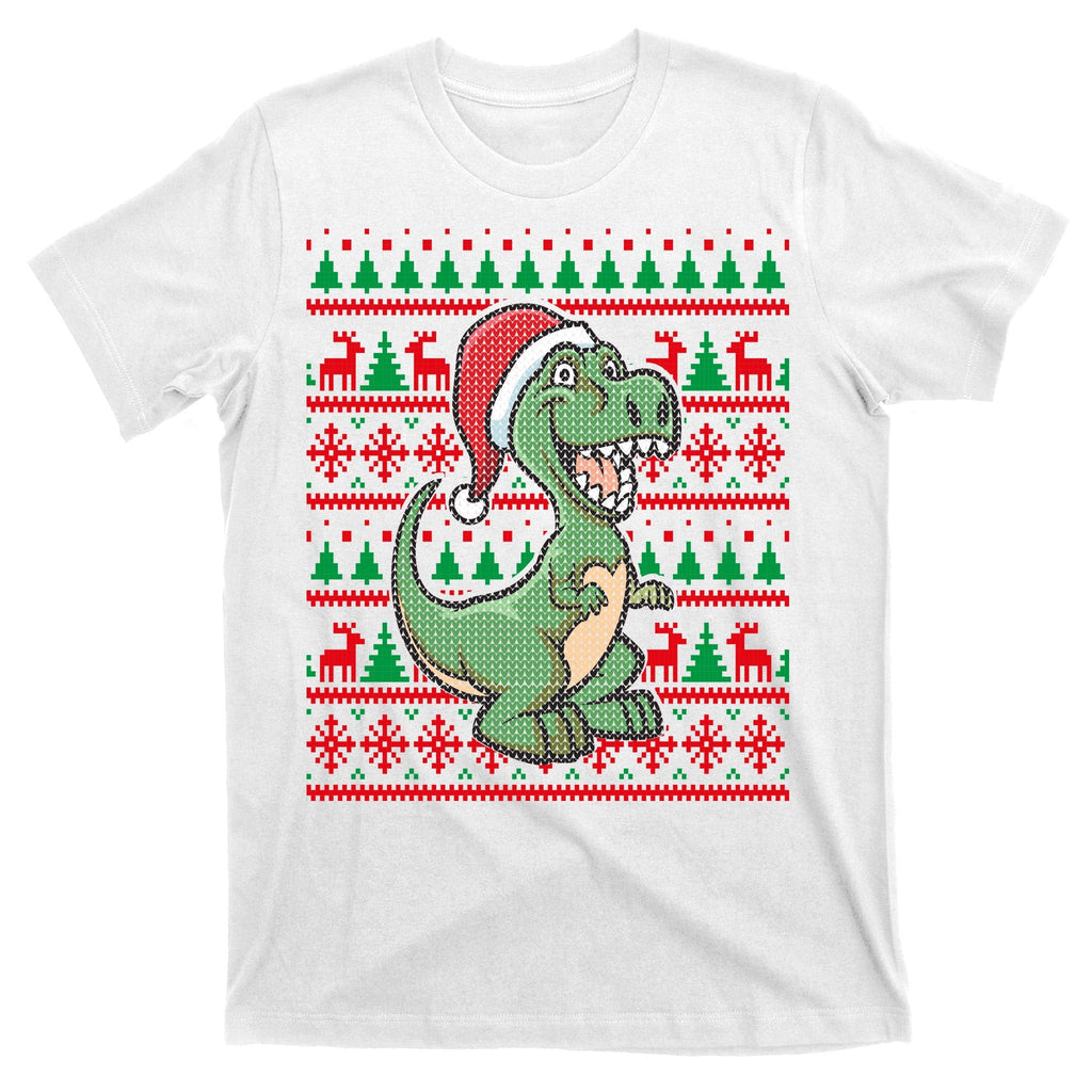 Dinosaur Ugly Christmas T-Shirt product image 11