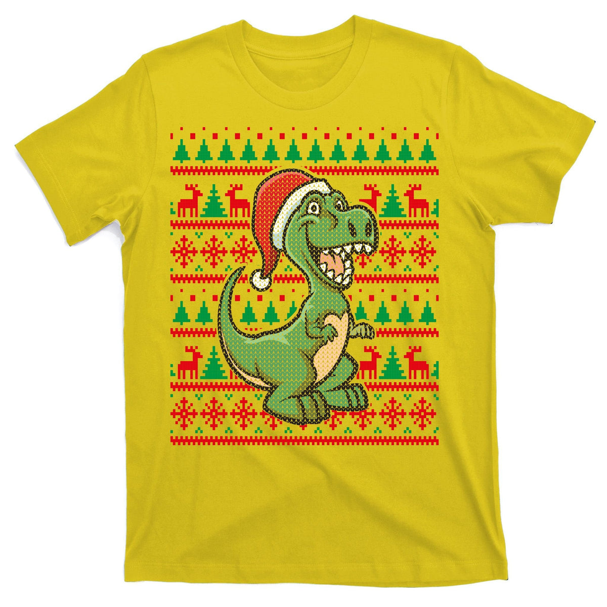 Dinosaur Ugly Christmas T-Shirt product image 3