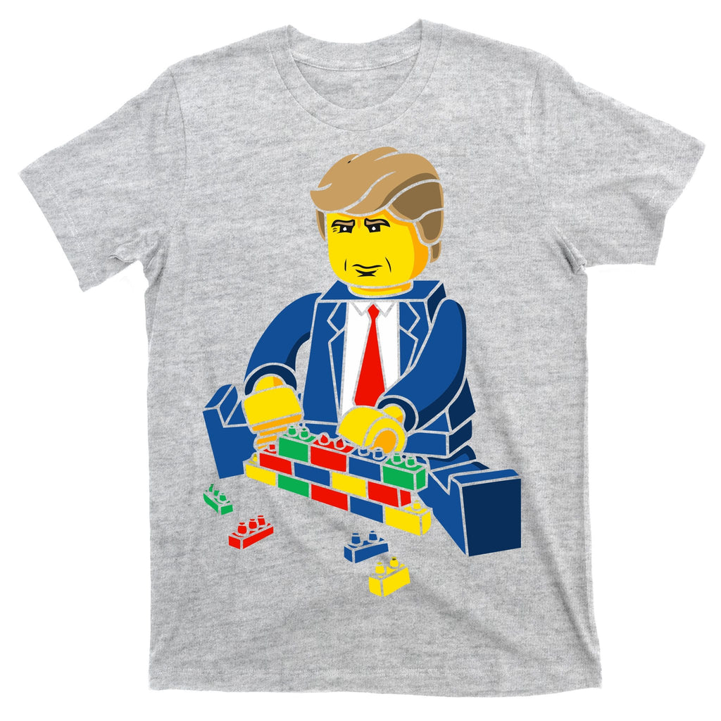 Donald Trump Building a Wall out of Toys T-Shirt product image 9