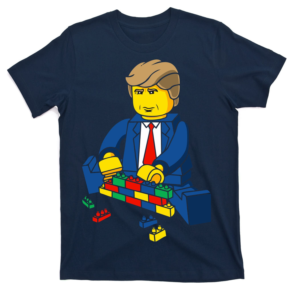 Donald Trump Building a Wall out of Toys T-Shirt product image 1