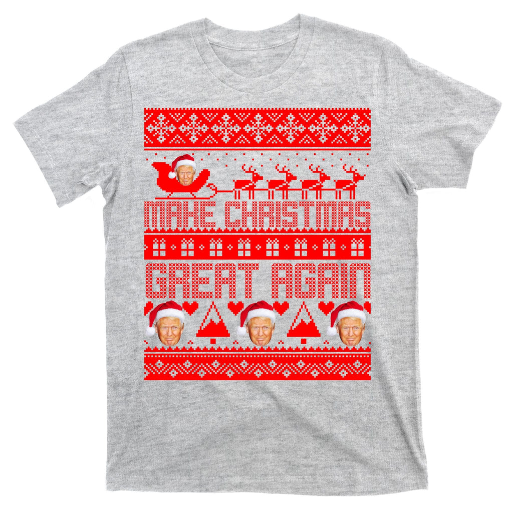 Donald Trump Make Christmas Great Again Ugly T-Shirt product image 9