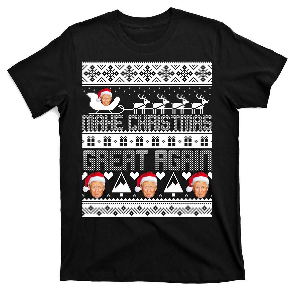 Donald Trump Make Christmas Great Again Ugly T-Shirt product image 7