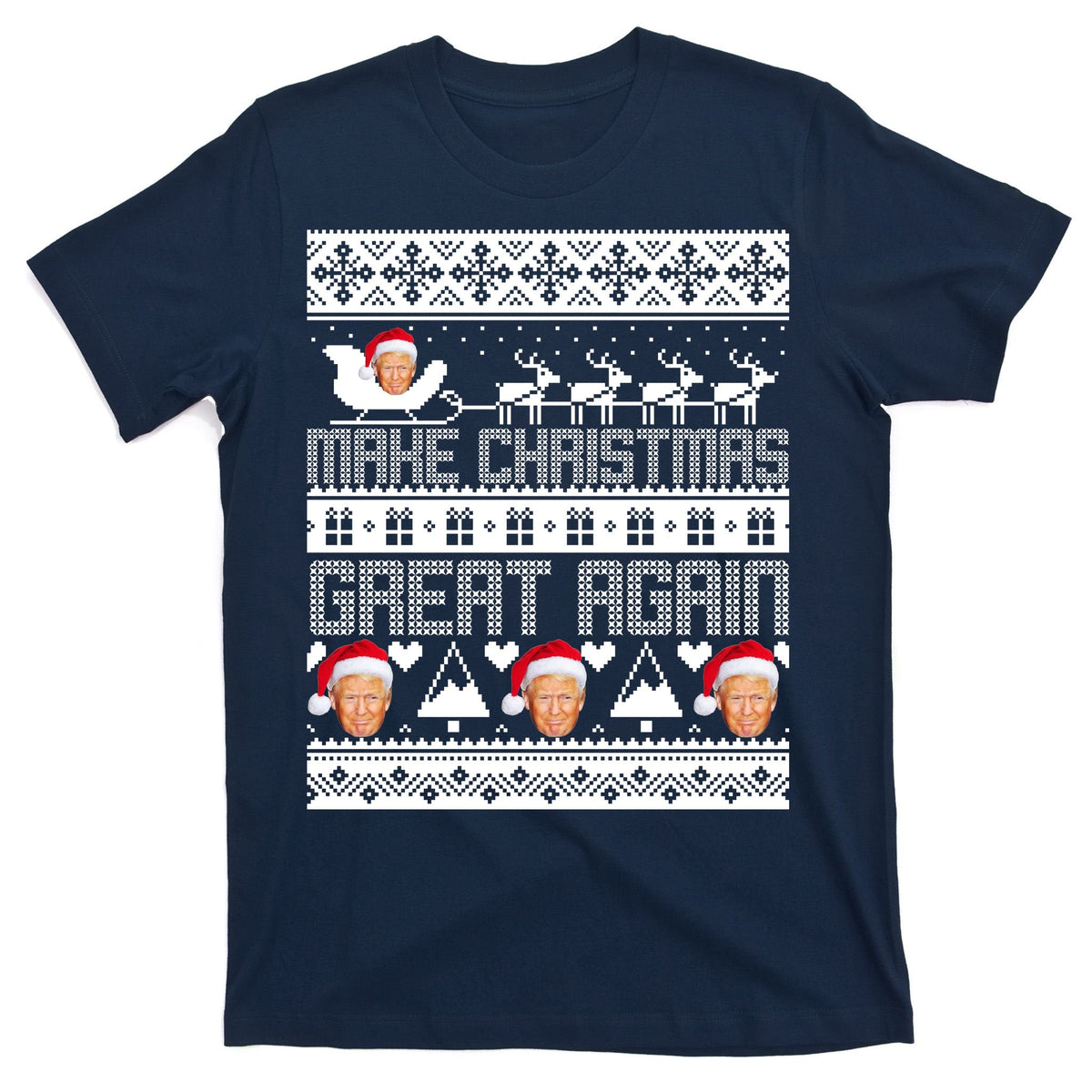Donald Trump Make Christmas Great Again Ugly T-Shirt product image 1
