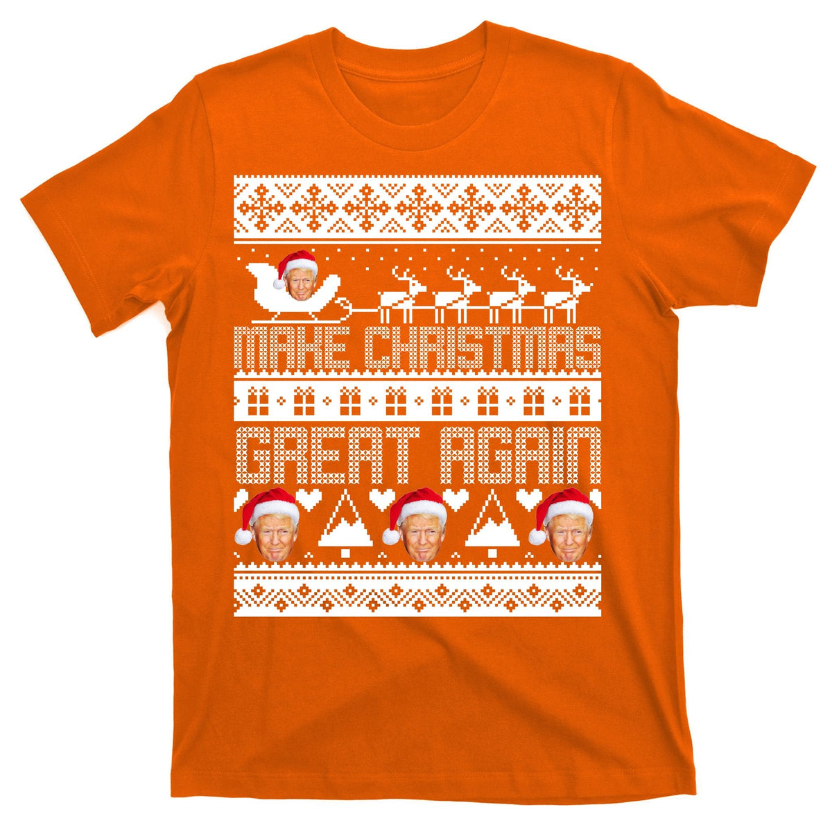 Donald Trump Make Christmas Great Again Ugly T-Shirt product image 5