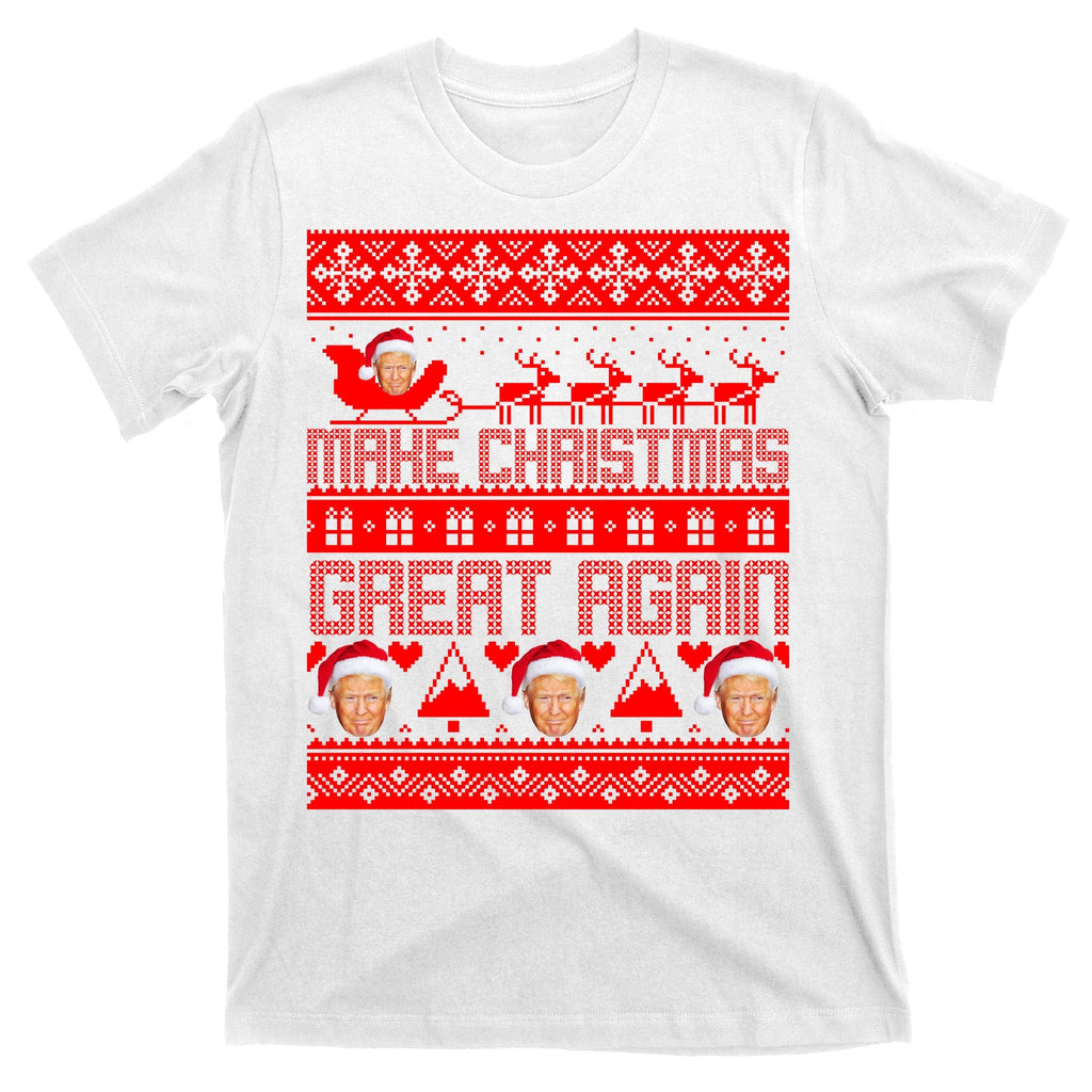 Donald Trump Make Christmas Great Again Ugly T-Shirt product image 11