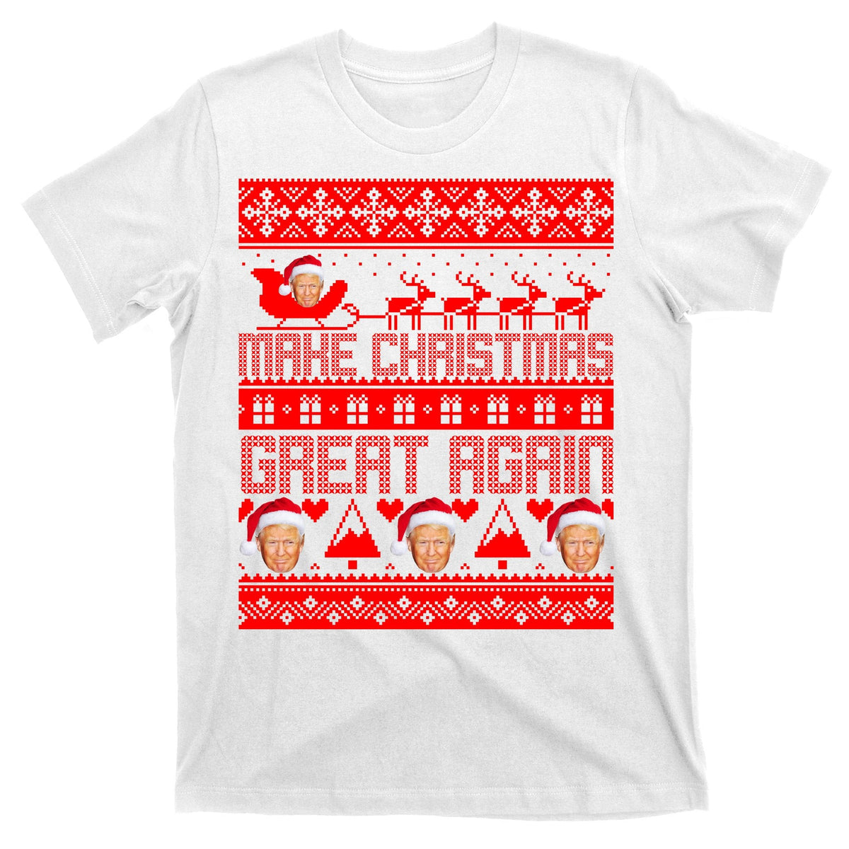 Donald Trump Make Christmas Great Again Ugly T-Shirt product image 11