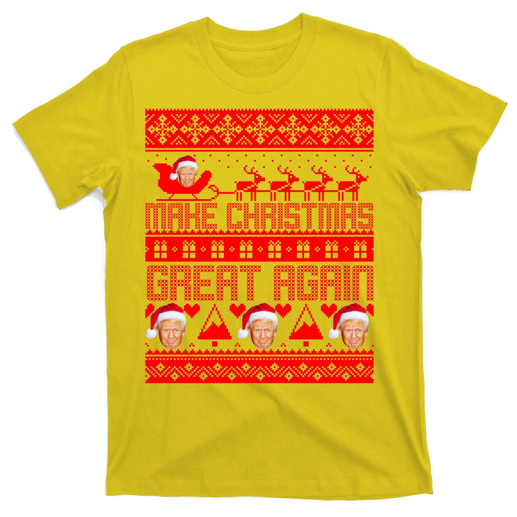Donald Trump Make Christmas Great Again Ugly T-Shirt product image 3