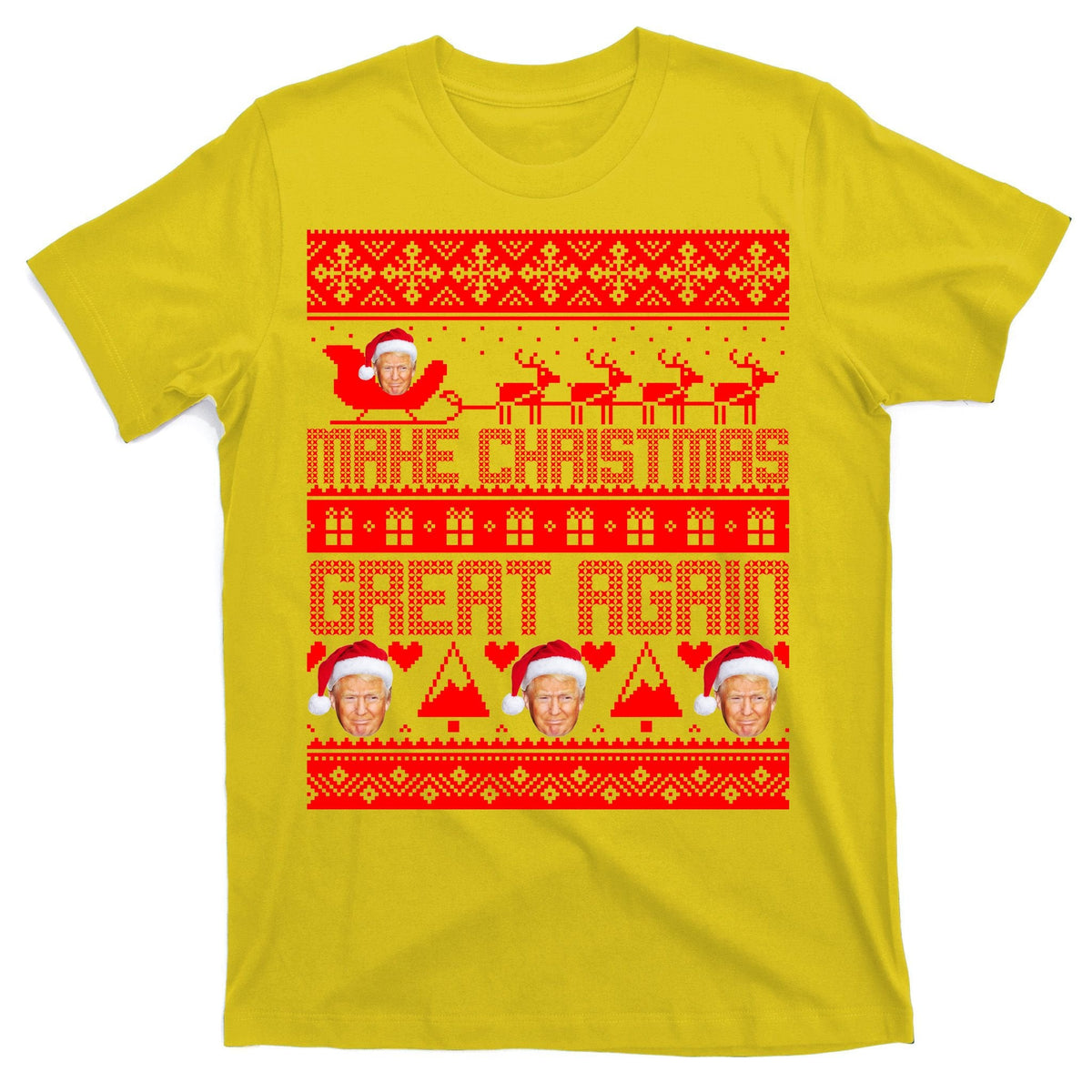 Donald Trump Make Christmas Great Again Ugly T-Shirt product image 3