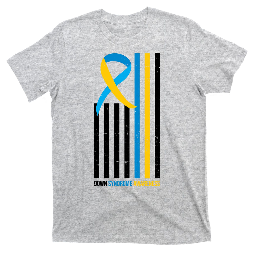 Down Syndrome Awareness Ribbon Flag T-Shirt product image 9