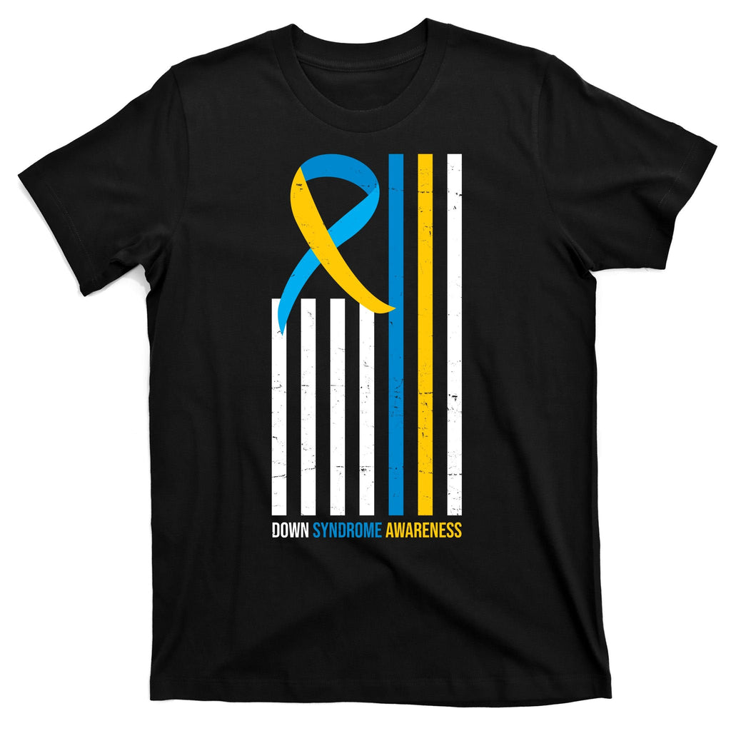 Down Syndrome Awareness Ribbon Flag T-Shirt product image 7