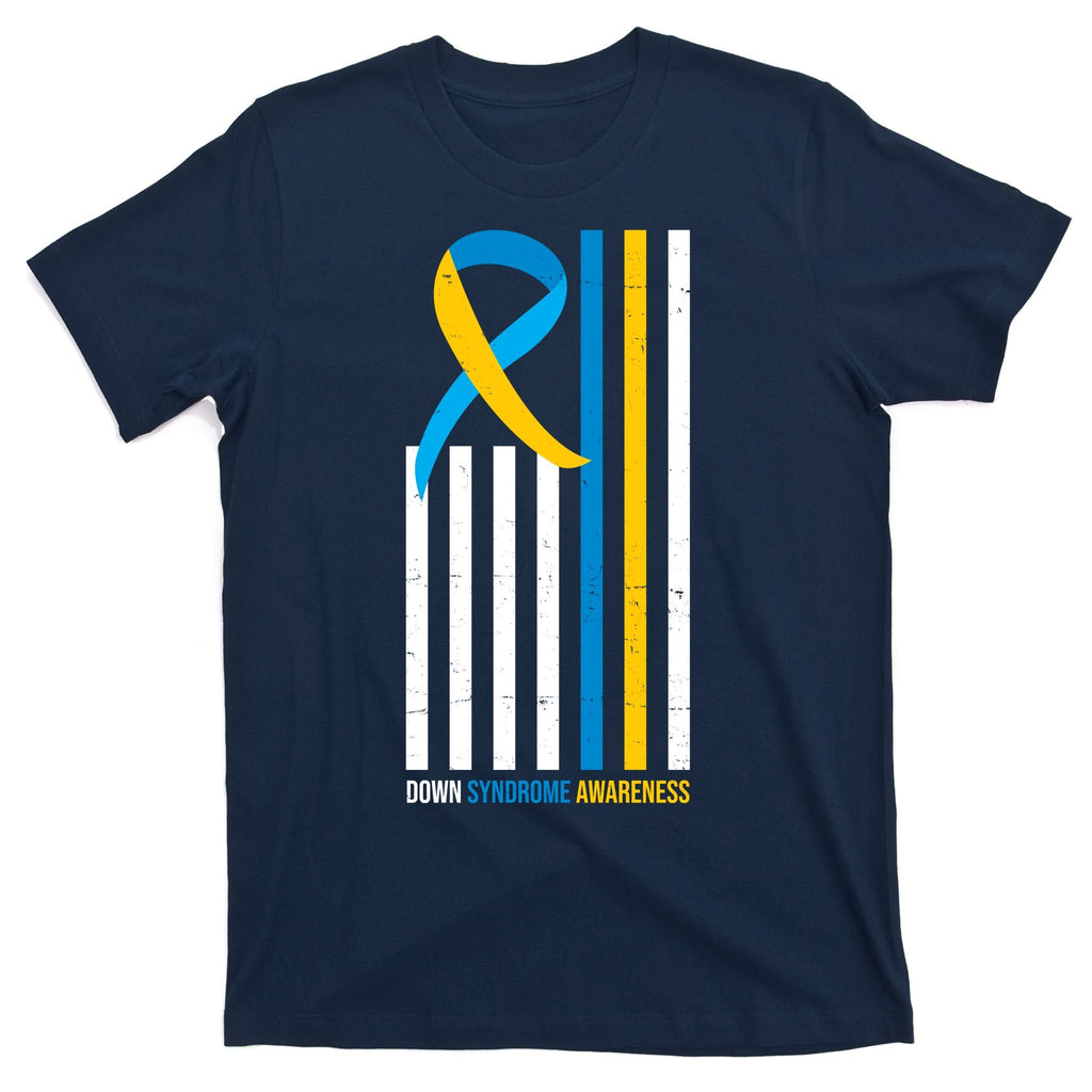Down Syndrome Awareness Ribbon Flag T-Shirt product image 1
